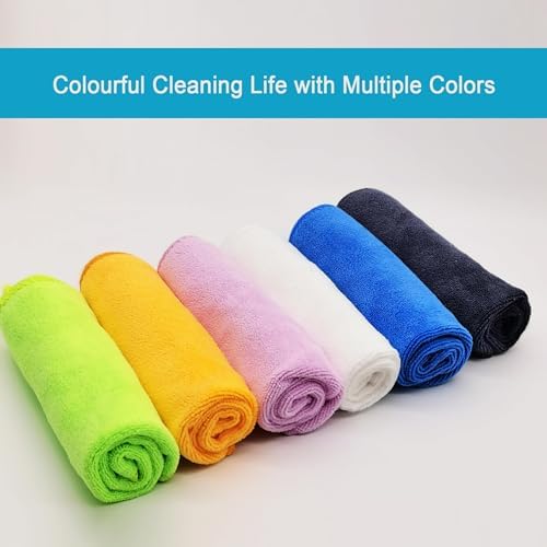 400 GSM Microfiber Cleaning Cloths, Ultra Absorbent, Lint Free Reusable - Image 4