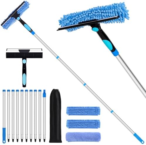 152'' Window Cleaning Kit, 2 in 1 Window Squeegee by TIMIVO