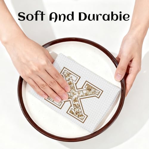Chinoiserie Initial Kitchen Towels, Personalized Kitchen Towels, Personalized - Image 5