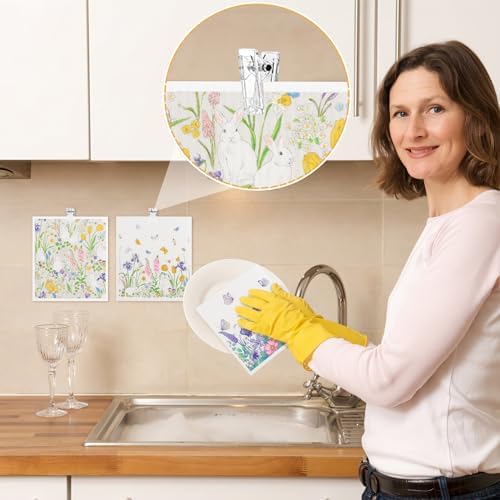 6 Pack Spring Floral Swedish Dishcloths - Image 4