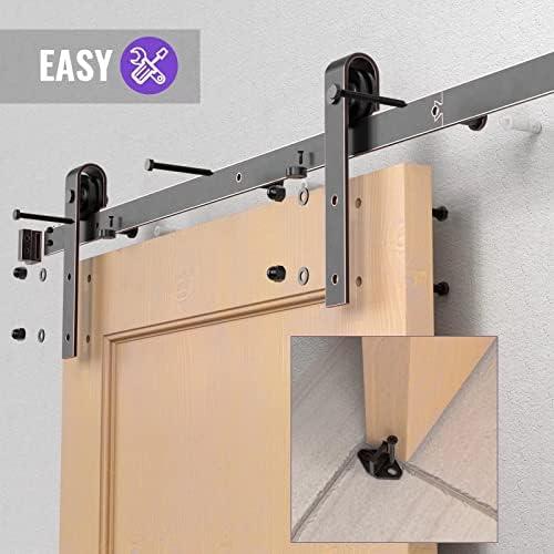 5.5FT Sliding Barn Door Hardware Kit - Image 5