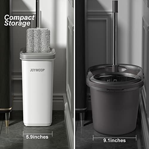 JOYMOOP Flat Mop System, Microfiber Mop and Bucket Set, Hands-Free Floor - Image 4