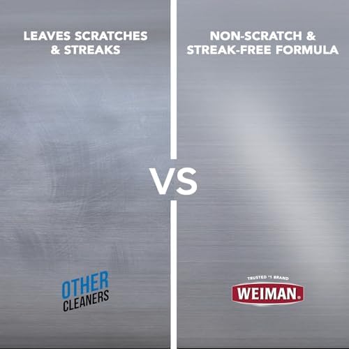 Weiman Stainless Steel Cleaner & Polish Kit, 2 Pack & Cloth - Image 6