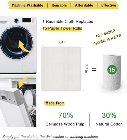 MoLKENE Swedish Dishcloths for Kitchen, 6 Pack Reusable Paper Towels - Image 3