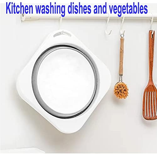 2 Pack Collapsible Plastic Wash Basin 5L, Kitchen Dishpan, Floding Small Bathtub - Image 5