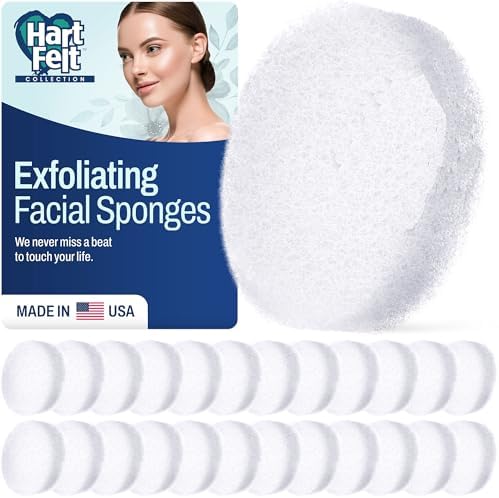 HartFelt Round Face Scrubber for Women | Reusable Facial Sponges for Daily by HartFelt