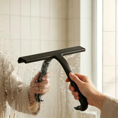 Silicone Shower Squeegee with Hanging Hook by Dovyn