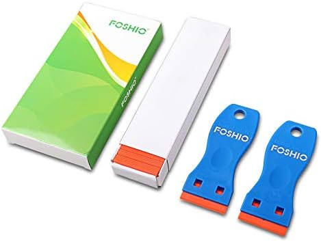 FOSHIO Plastic Razor Blade Scraper Include 2PCS Scraper Tool and 100PCS Blades - Image 2
