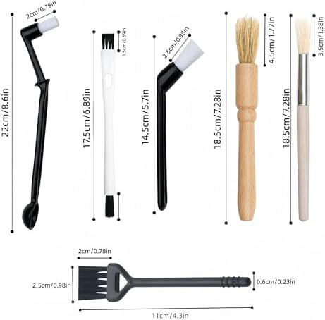 6-Piece Coffee Brush Professional Coffee Grinder Cleaning Brush Set, Dust - Image 2