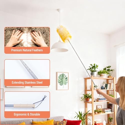Lambswool Duster Extendable 22–55 Inch, Natural Wool Duster - Image 6