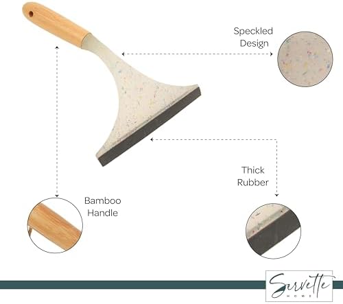 Household Squeegee with Wood or Bamboo Handle, Streak-Free Surface Cleaner - Image 4