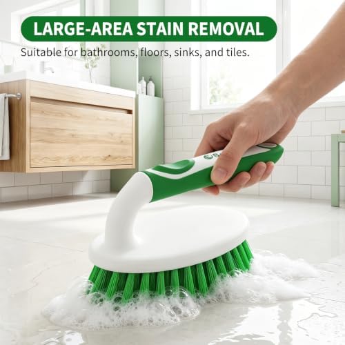 Scrub Brush Set of 4 Pack, Heavy Duty Shower Cleaning Brush Set - Image 4
