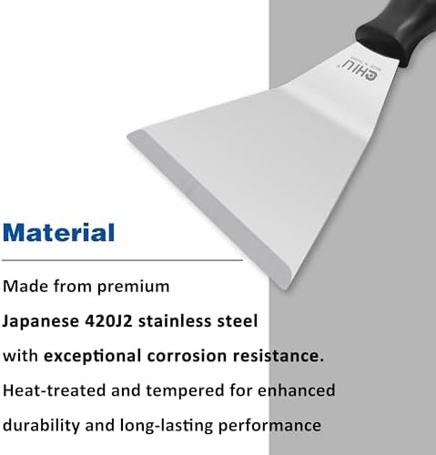 CHILI TOOLS 4 Inch Bent Stainless Steel Chisel Pole Scraper - Image 2