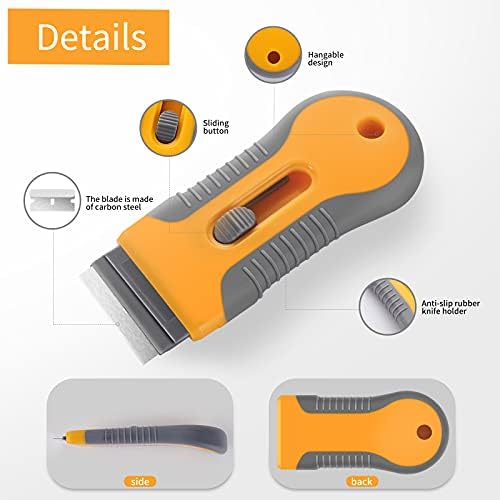 Razor Blade Scraper, 1 Pack Plastic Retractable Glass Scraper - Image 2