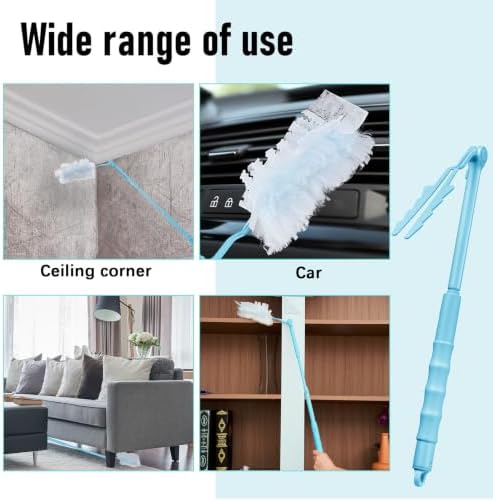 Colingmill 8 Pack Replacement Duster Handles, 3 Ft Extendable, Sky Blue - Image 4