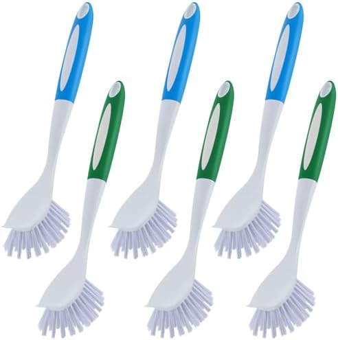 Hsei 6 Pcs Kitchen Scrub Dish Brush Bulk by Hsei