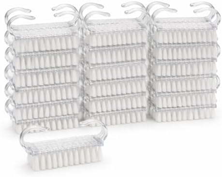Nail Brushes 100 Pack – Clear Handle Nail Cleaning Brushes by Unknown