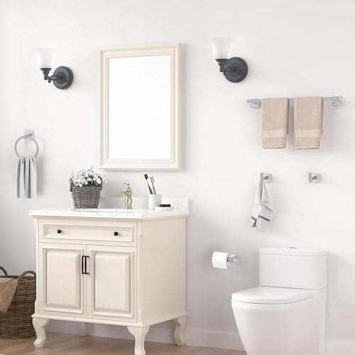 Brushed Nickel Bathroom Hardware Accessories Towel Bar Set, 10 Pieces Bathroom - Image 7