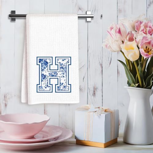 Chinoiserie Initial Kitchen Towels, Personalized Kitchen Towels, Personalized - Image 3