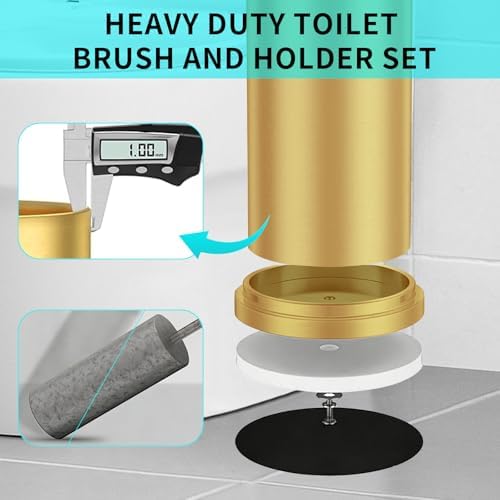 Stainless Steel Toilet Brush and Holder Set, Toilet Bowl Brush and Holder - Image 3