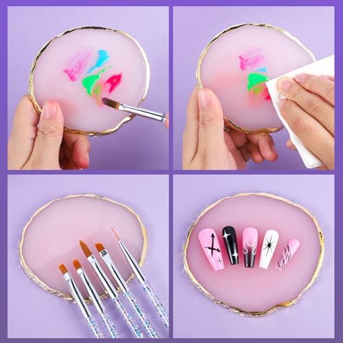 FANDAMEI Nail Tools for Nail Art, Nail Polish Mixing Palette Nail Art Tools Kit - Image 4