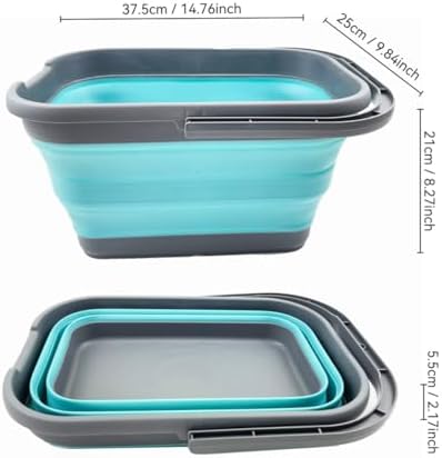 SAMMART 12L Collapsible Rectangular Handy Bucket/Multiuse Foldable Water Pail - Image 2