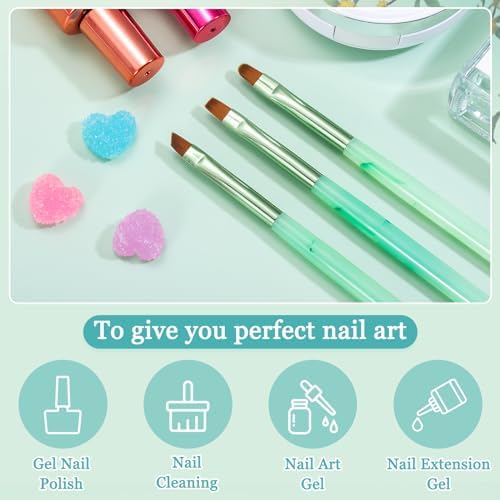 3Pcs Nail Clean Up Brushes, Nail Brushes - Image 2