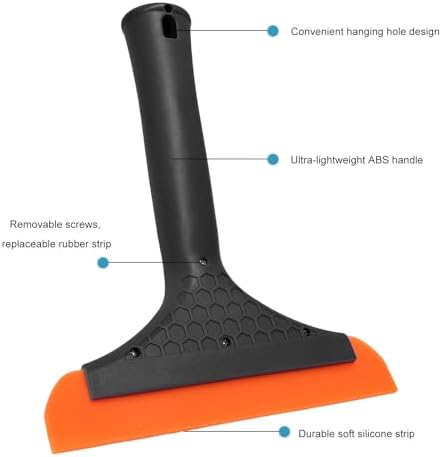 Small Silicone Window Squeegee, 5.9 Inch Vehicle Cleaning Scraper Water Wiper - Image 3