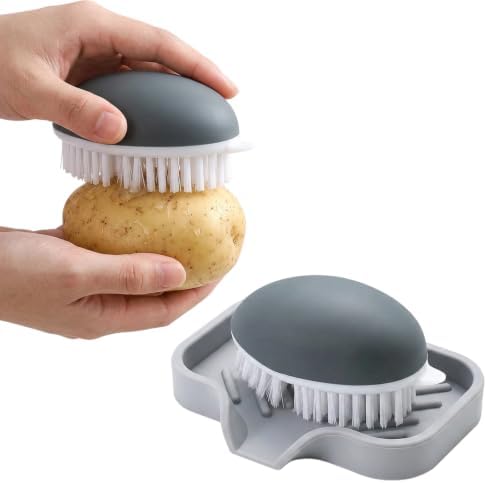 2PCS Vegetable Brush Set, All-in-One Potato Scrubber Also Works As Daily Fruit by Unknown