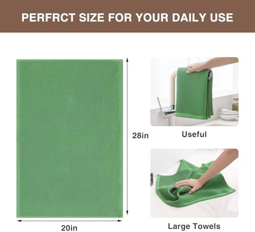Homaxy 100% Cotton Oversized Waffle Weave Kitchen Towels 4-Pack - Image 3