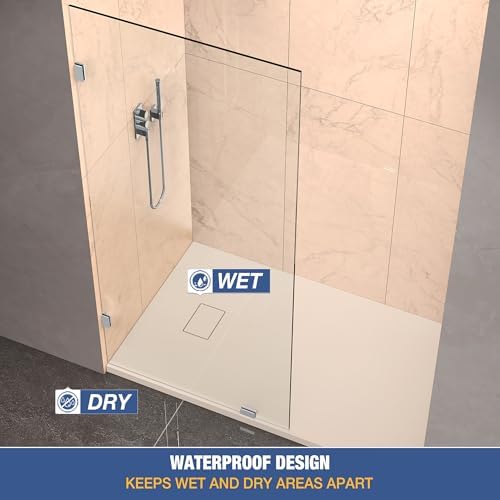 36" x 79" Frameless Fixed Shower Glass Panel - Image 2