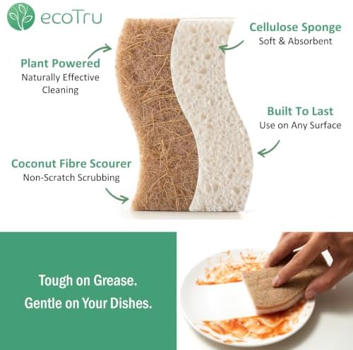12 Pack Natural Kitchen Sponges - Image 2
