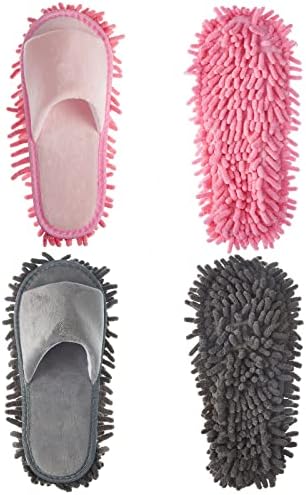 Jecery 2 Pairs Microfiber Cleaning Mop Slippers by Jecery