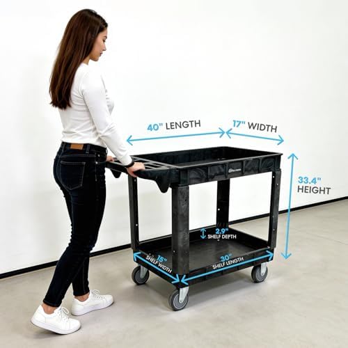 Simpli-Magic Rolling Utility Cart on Wheels, Heavy Duty - Image 7