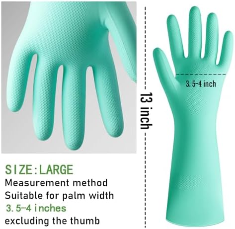 Rubber Cleaning Dishwashing Kitchen-Gloves - Image 6