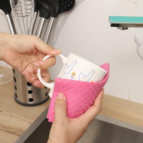 MoLKENE Swedish Dishcloths for Kitchen, 6 Pack Reusable Paper Towels - Image 5