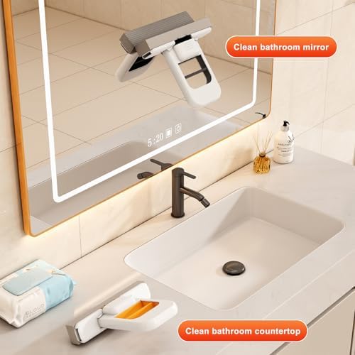 4+6 Self Squeezing Mini Mop, Wet and Dry Use Cleaning System, Foldable Desktop - Image 3