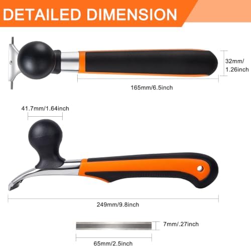 Premium Ergonomic Tungsten Carbide Scraper, 2-1/2" Paint Scraper Tool - Image 3