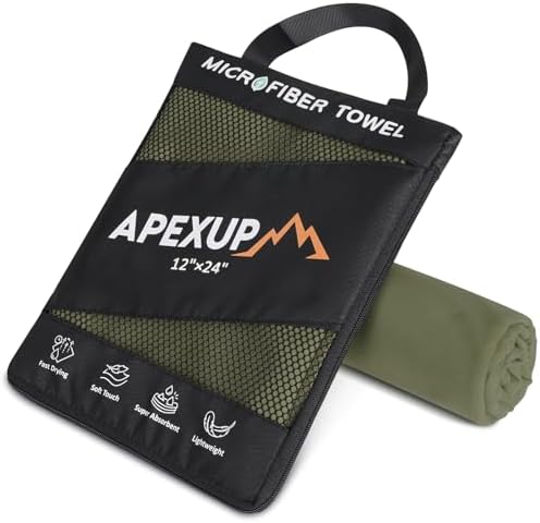 APEXUP Microfiber Travel Towel, Ultra Absorbent Quick Dry Towels, Lightweight by APEXUP