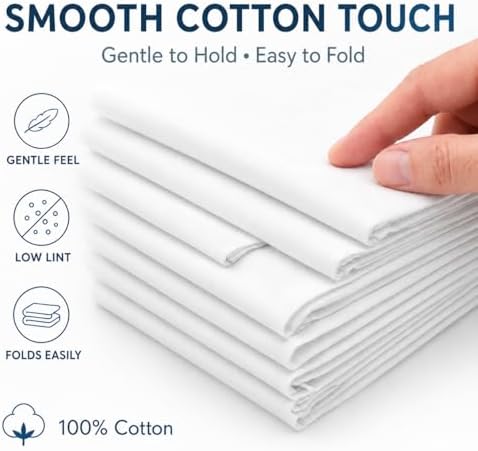 lint free cloth for cast iron – 10 Pack Cotton Seasoning & Cleaning Cloths - Image 4