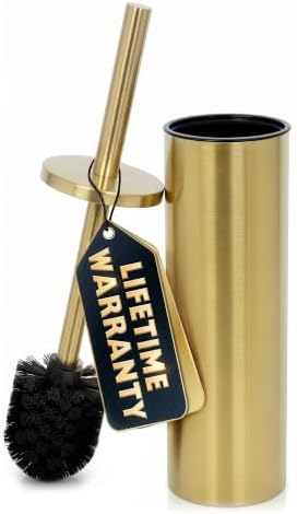 Stainless Steel Toilet Brush and Holder Set, Splash Guard by Novsix