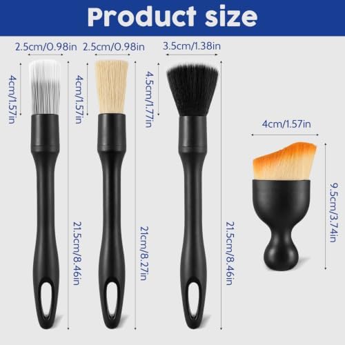 7Pcs Car Detailing Brush Kit Flexible Car Interior Dusting Cleaning Brushes - Image 2