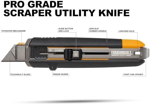 ToughBuilt - Scraper Utility Knife, 5 Blades, Quick-Change, TB-H4S5-01 - Image 4
