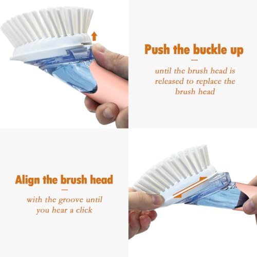 RIMAY Soap Dispensing Dish Brush Set - Image 5