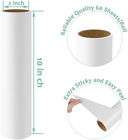 Mega Lint Roller Refills 10 inch Sticky Roller Refills - Image 3