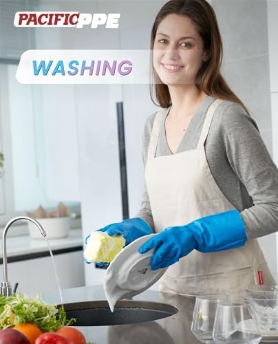PACIFIC PPE 2 Pairs Cleaning Gloves, Cotton Liner - Image 5
