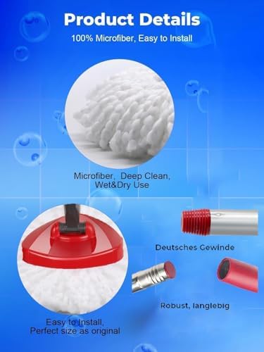 4 Pack Spin Mop Replacement Head Compatible - Image 3