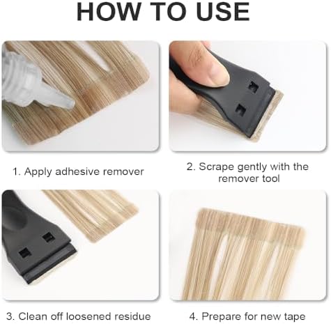 Hair Extension Plastic Scraper Kit Tape Remover Razor Scraper - Image 5