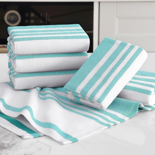 Homaxy Premium Cotton Stripe Kitchen Towels 3 Pack - Image 5