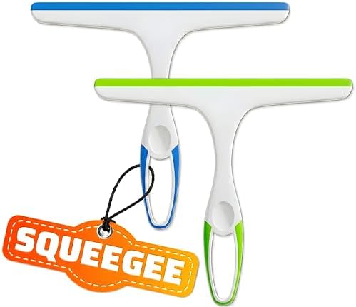 2 Pack Shower Squeegee for Glass Doors – 9.5” Silicone Blade Window Cleaner - Image 2